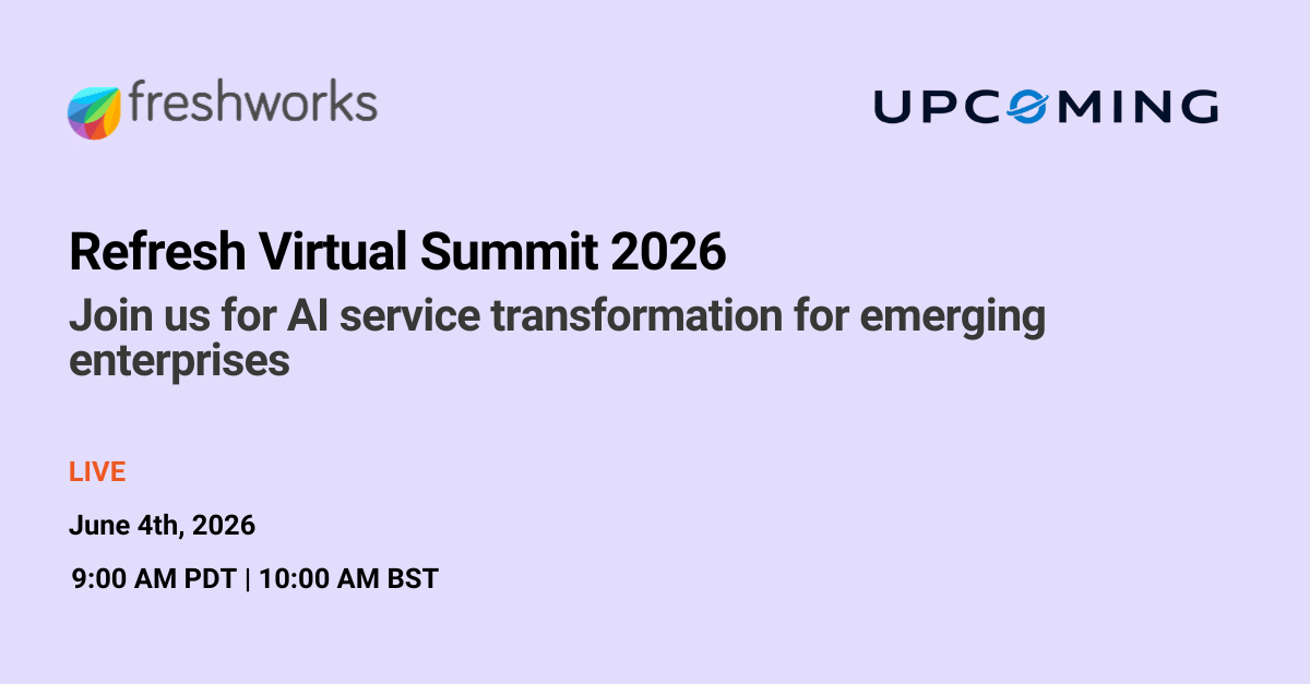 Refresh Virtual Summit 2026 — Freshworks event banner